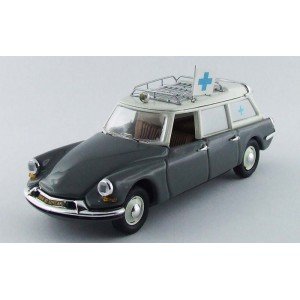 1/43 VOITURE MINIATURE DE COLLECTION Citroen DS 19 Ambulance gris-1962-RIO4447